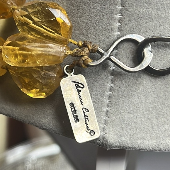 REBECCA COLLINS VINTAGE 3STRAND AMBER NECKLACE - Picture 5 of 13